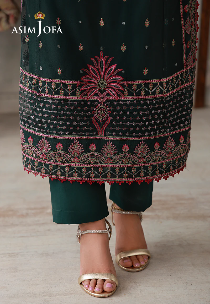 AJLPN-08 Embroidered Poly Net Stitched 3pcs - Image 8