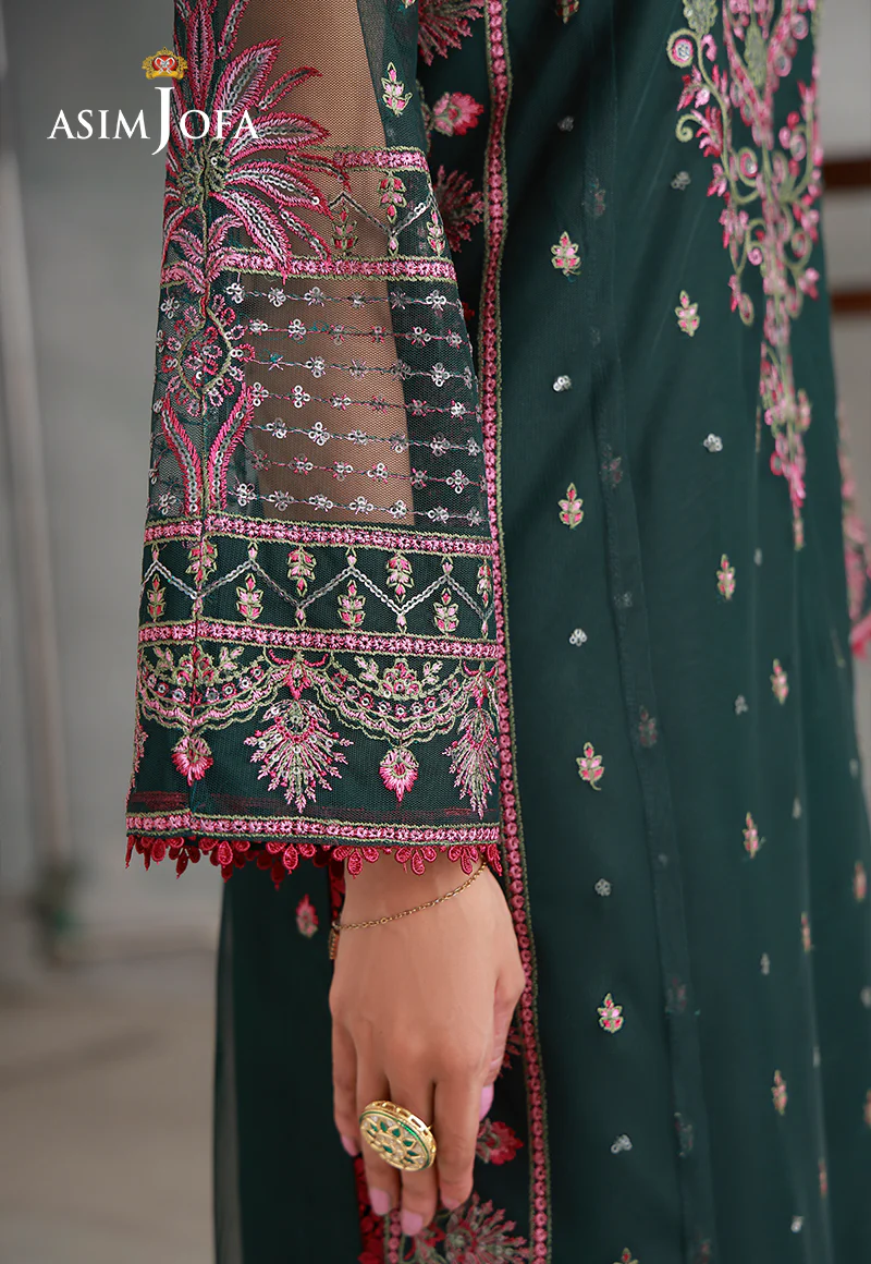 AJLPN-08 Embroidered Poly Net Stitched 3pcs - Image 9