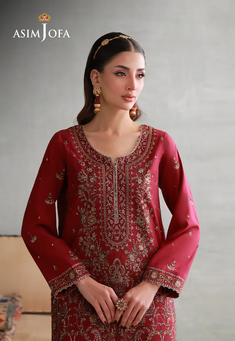 AJLPN-09 Embroidered Poly Silk Stitched 2pcs - Image 3
