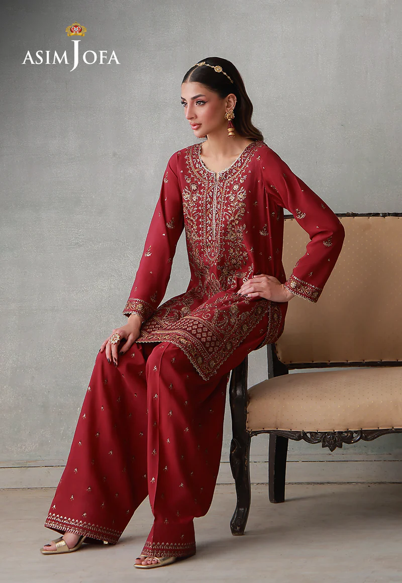 AJLPN-09 Embroidered Poly Silk Stitched 2pcs - Image 4