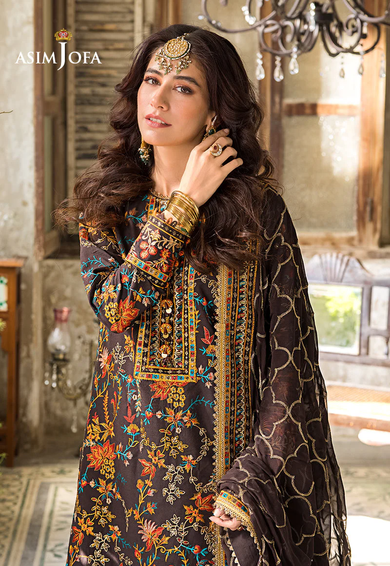 AJLR-01 DESIGNERS STITCHED EMBROIDERED LAWN 3 PCS - Image 13