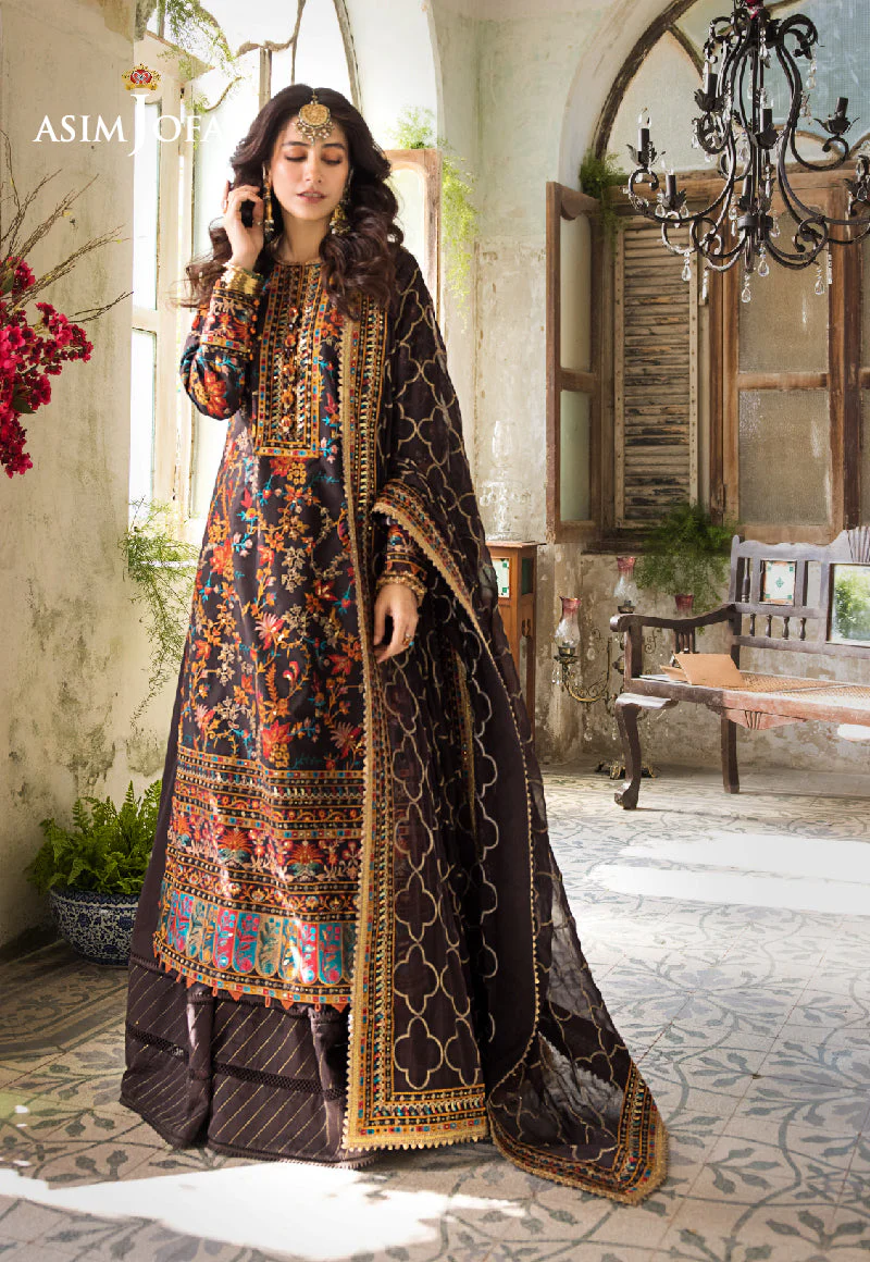 AJLR-01 DESIGNERS STITCHED EMBROIDERED LAWN 3 PCS - Image 4