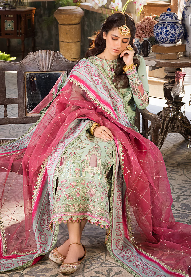 AJLR-10 EMBROIDERED LAWN 3 PCS - Image 5