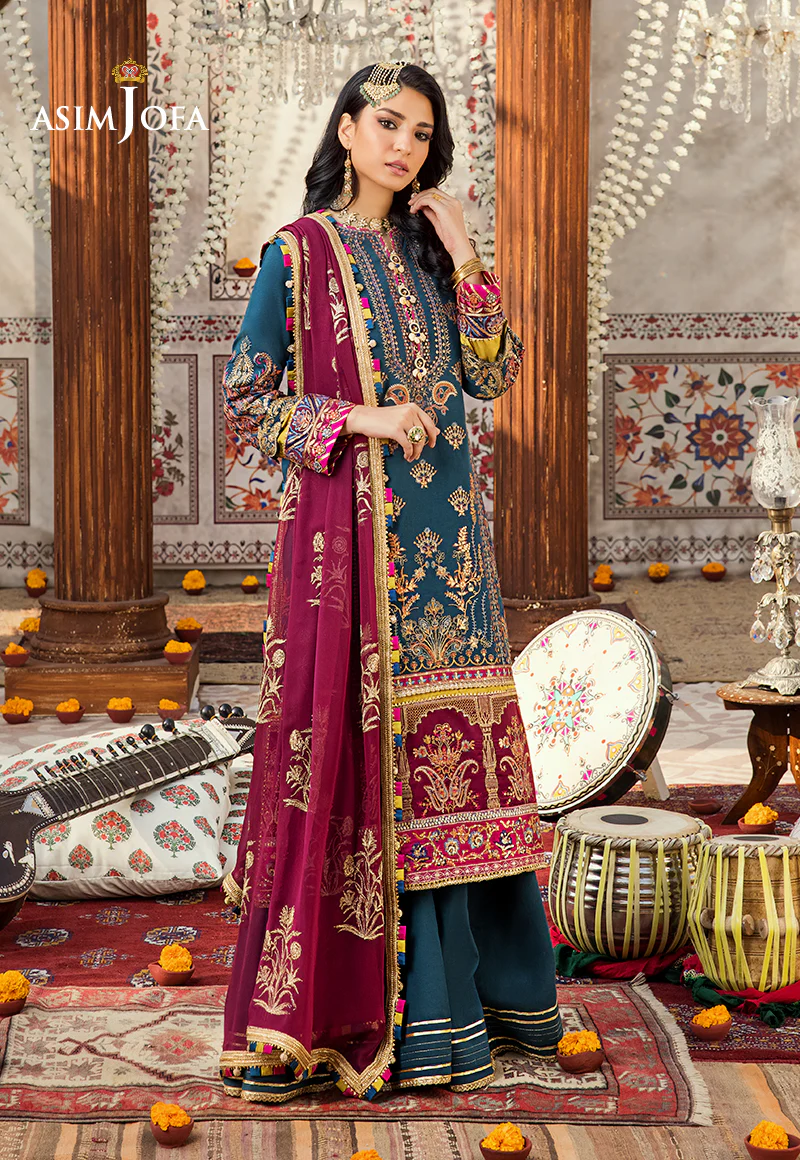AJLR-12 EMBROIDERED LAWN 3 PCS - Image 3