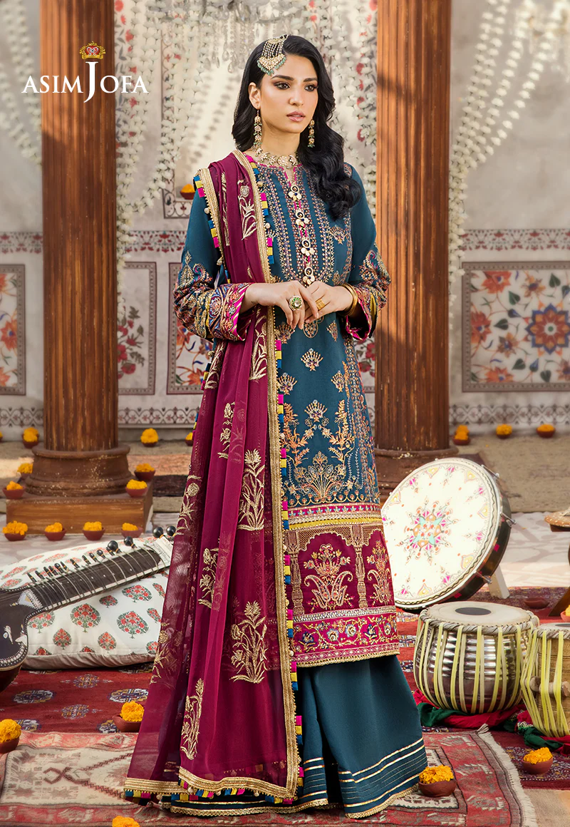 AJLR-12 EMBROIDERED LAWN 3 PCS - Image 5