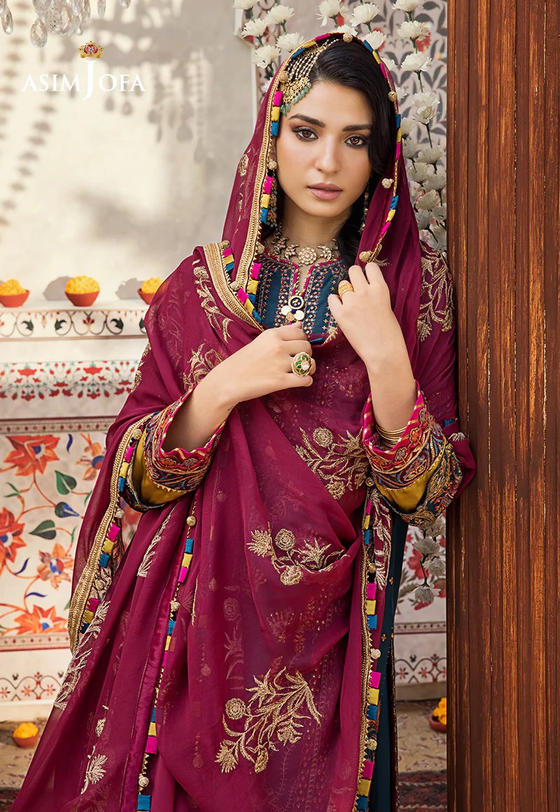 AJLR-12 EMBROIDERED LAWN 3 PCS - Image 9