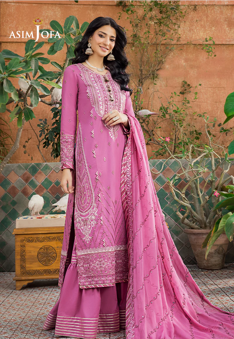 AJLR-24 EMBROIDERED LAWN 3 PCS - Image 4
