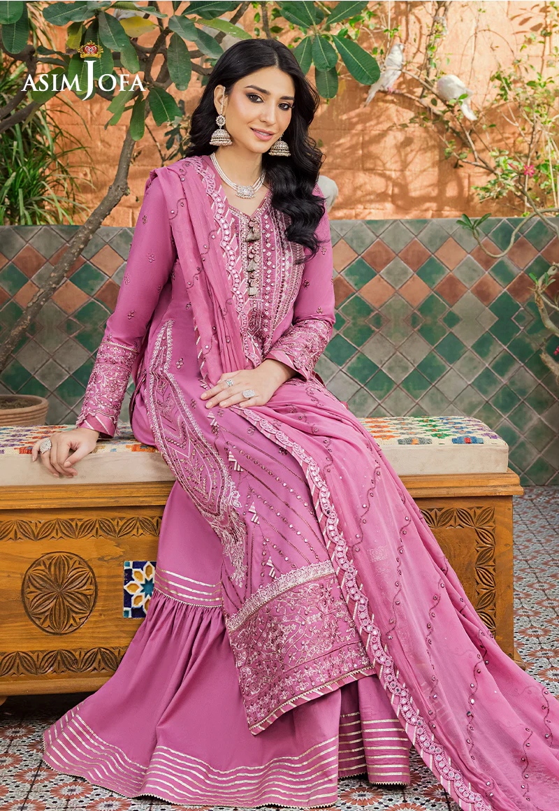 AJLR-24 EMBROIDERED LAWN 3 PCS - Image 8