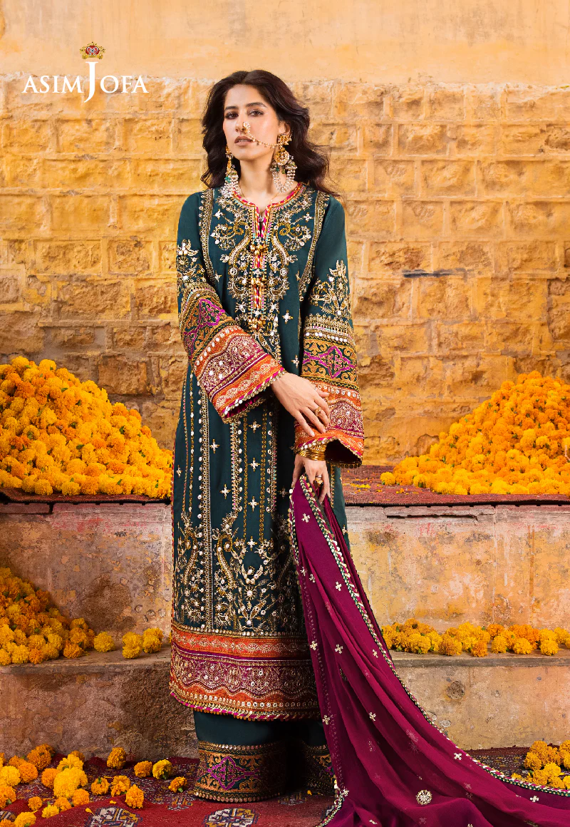 AJLR-25 EMBROIDERED LAWN 3 PCS - Image 4