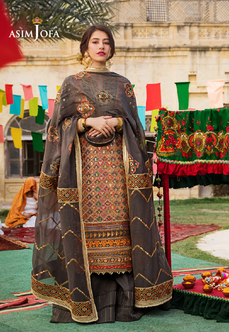 AJLR-27 EMBROIDERED LAWN 3 PCS - Image 3