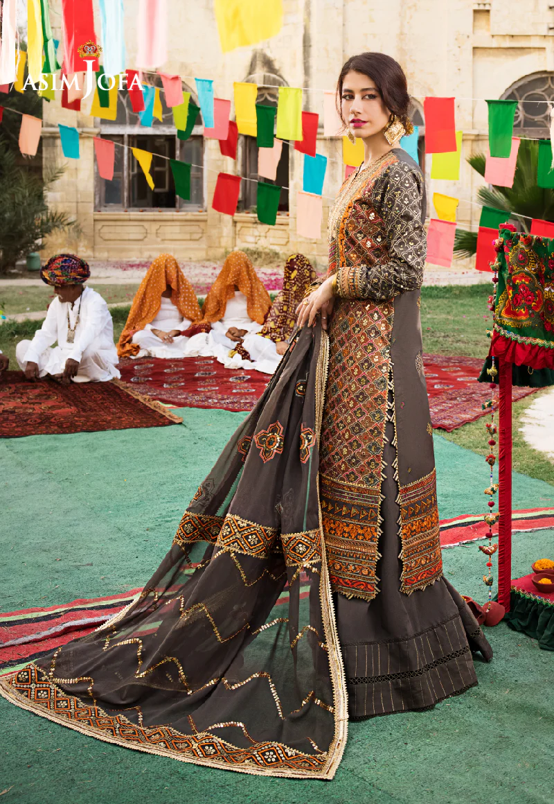 AJLR-27 EMBROIDERED LAWN 3 PCS - Image 5