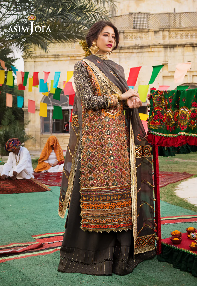 AJLR-27 EMBROIDERED LAWN 3 PCS - Image 7