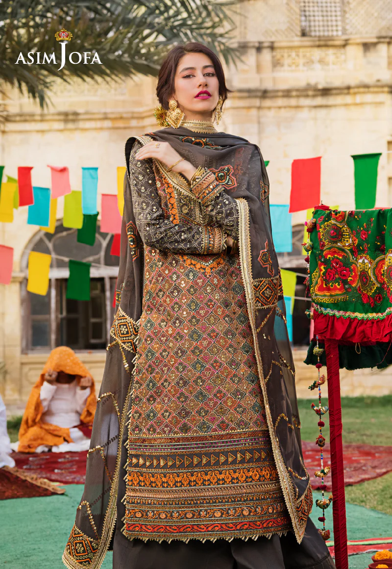 AJLR-27 EMBROIDERED LAWN 3 PCS - Image 8