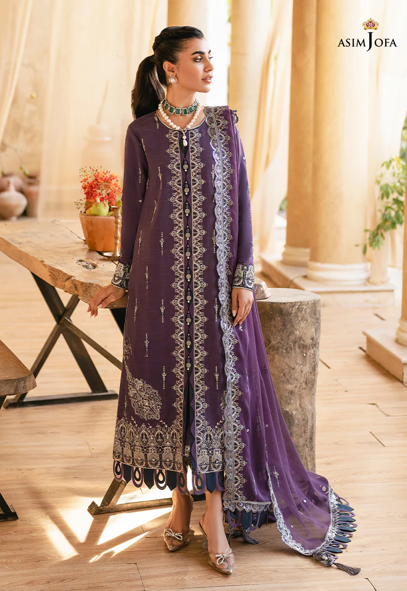 AJM-10 EMBROIDERED RAW SILK 3 PCS
