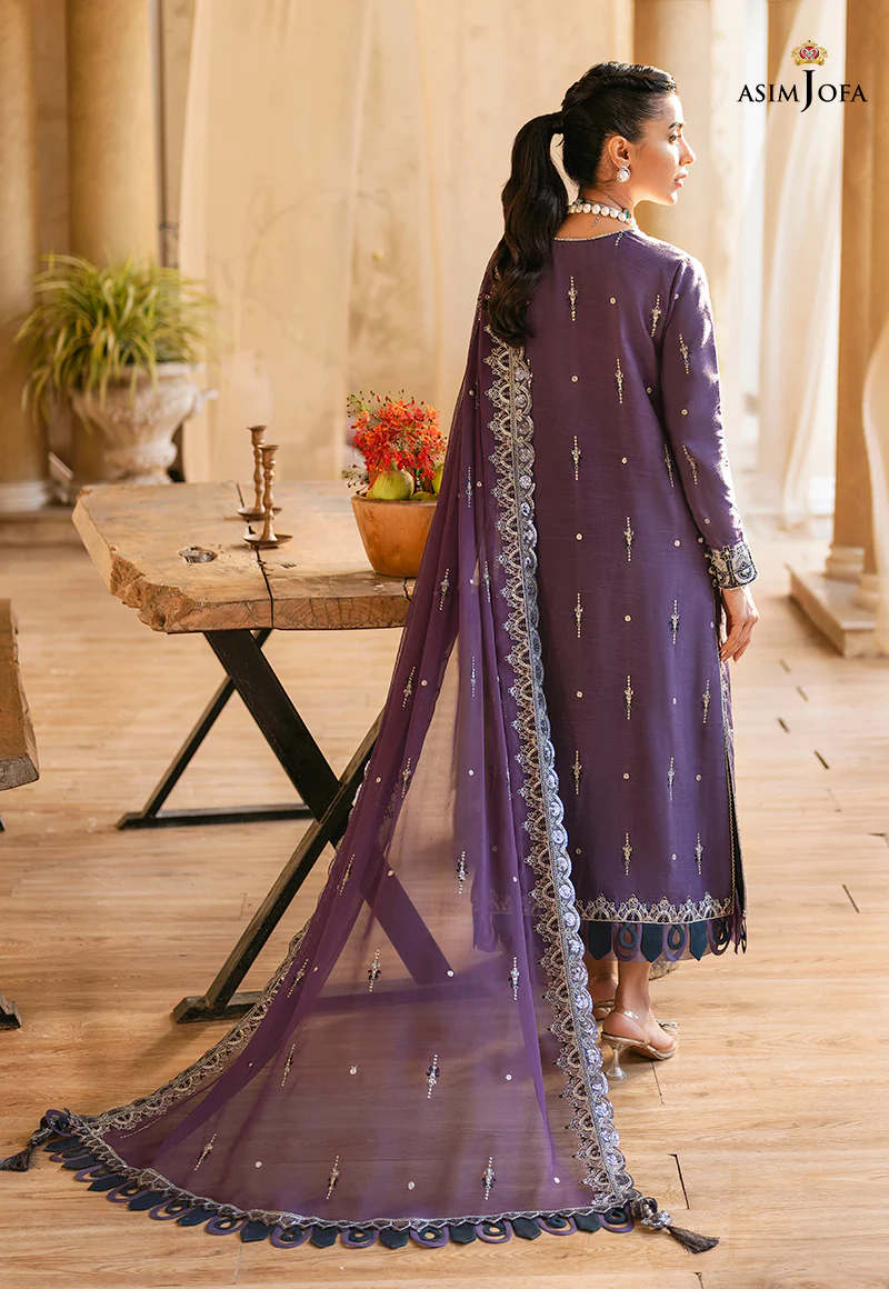 AJM-10 EMBROIDERED RAW SILK 3 PCS - Image 2