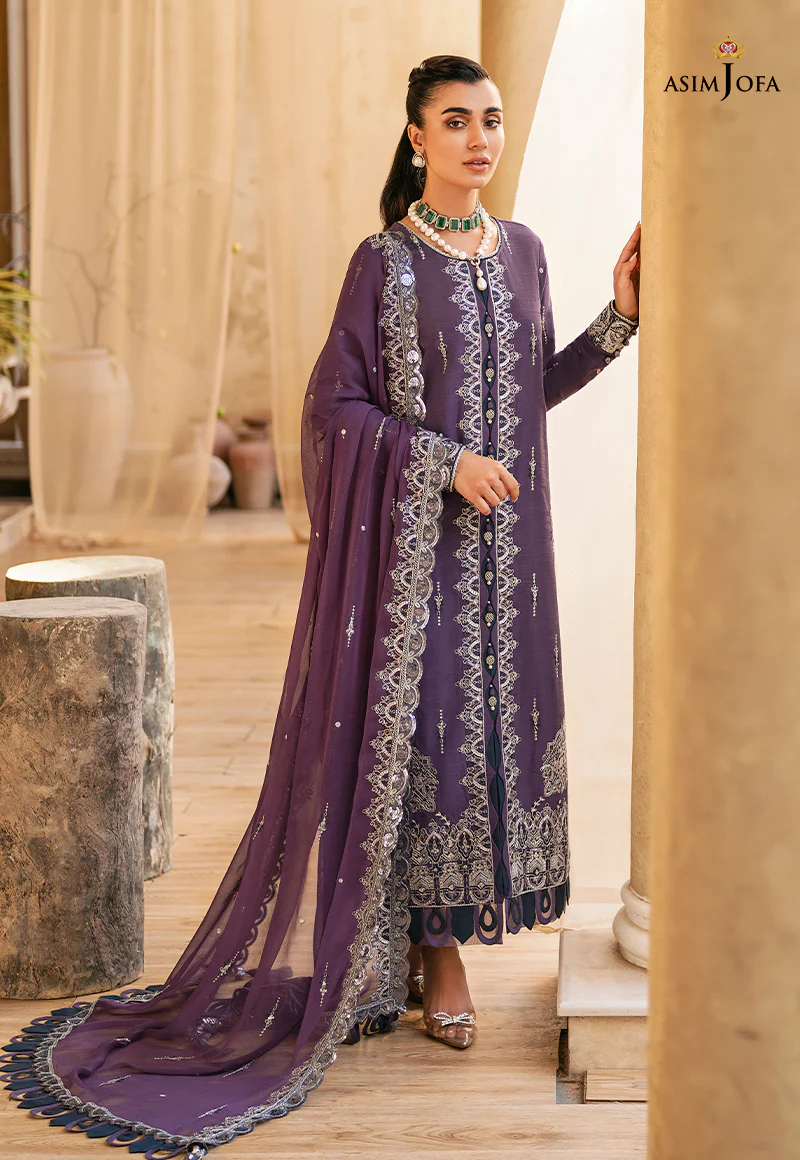 AJM-10 EMBROIDERED RAW SILK 3 PCS - Image 6