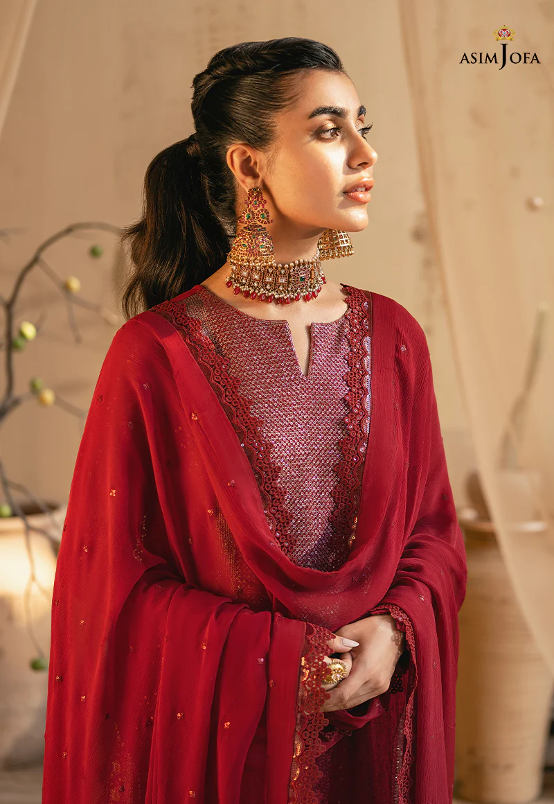 AJM-12 EMBROIDERED CHIFFON 3 PCS - Image 6