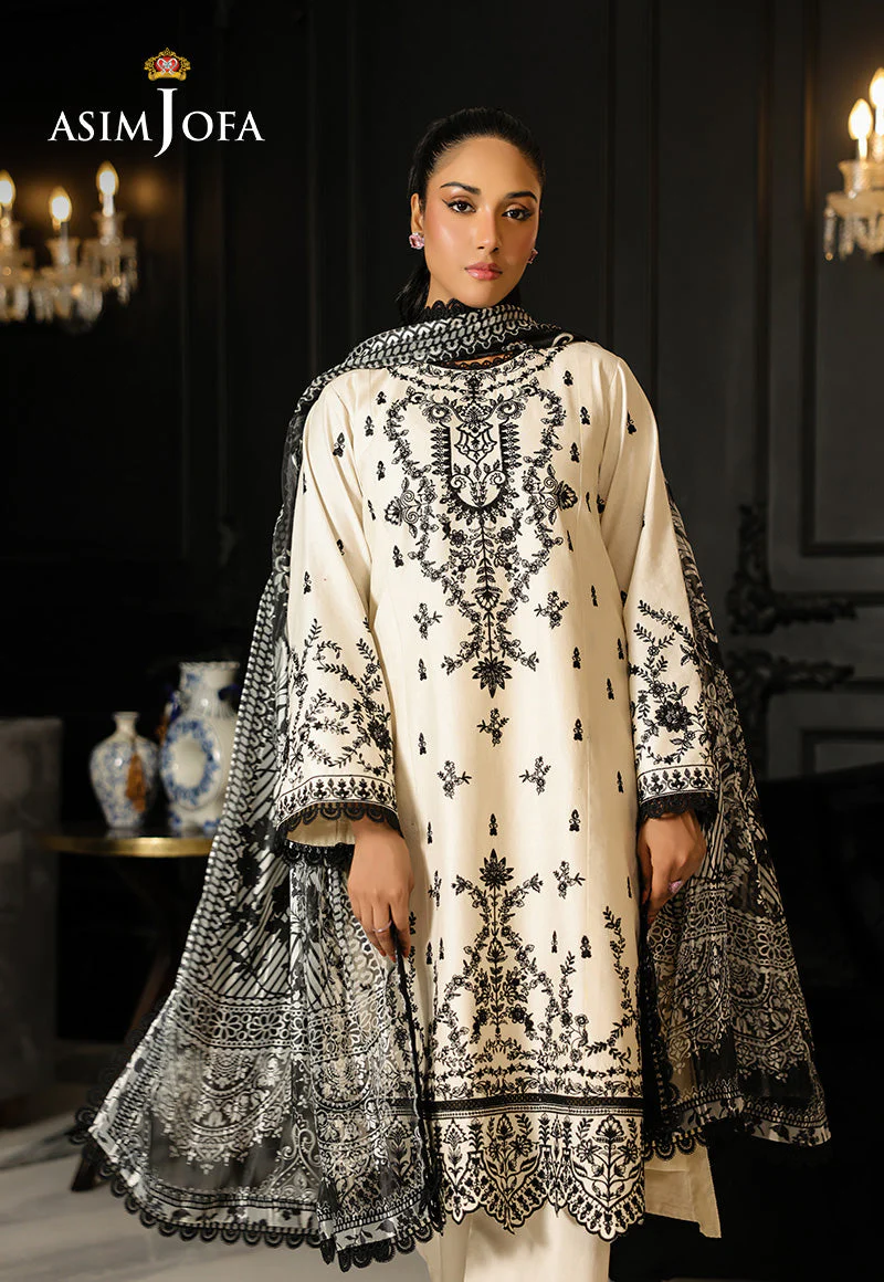 AJMCHD-02 EMBROIDERED CAMBRIC  Stitched 3 PCS - Image 3