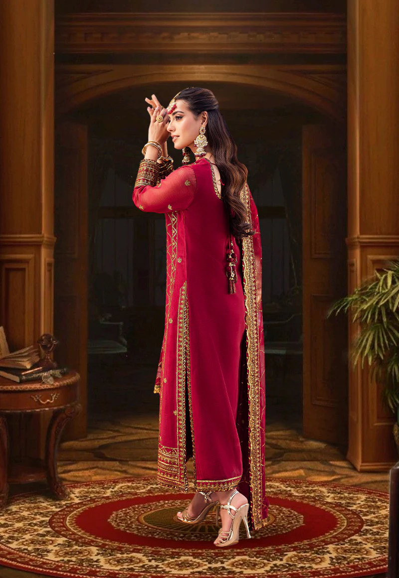 AJMJ-28 EMBROIDERED CHIFFON 3 PCS - Image 2