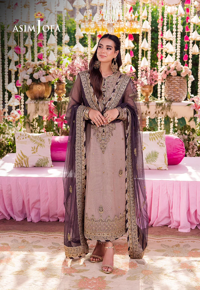 AJMJD-06 EMBROIDERED NET STITCHED 3 PCS - Image 9