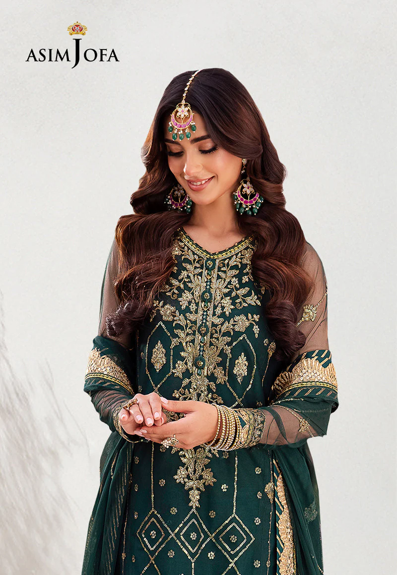 AJMJD-23 EMBROIDERED NET STITCHED 2 PCS - Image 3