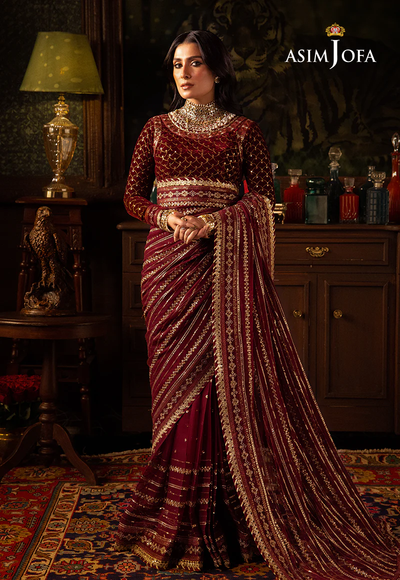 AJMM-02 EMBROIDERED CHIFFON 3 PCS - Image 3