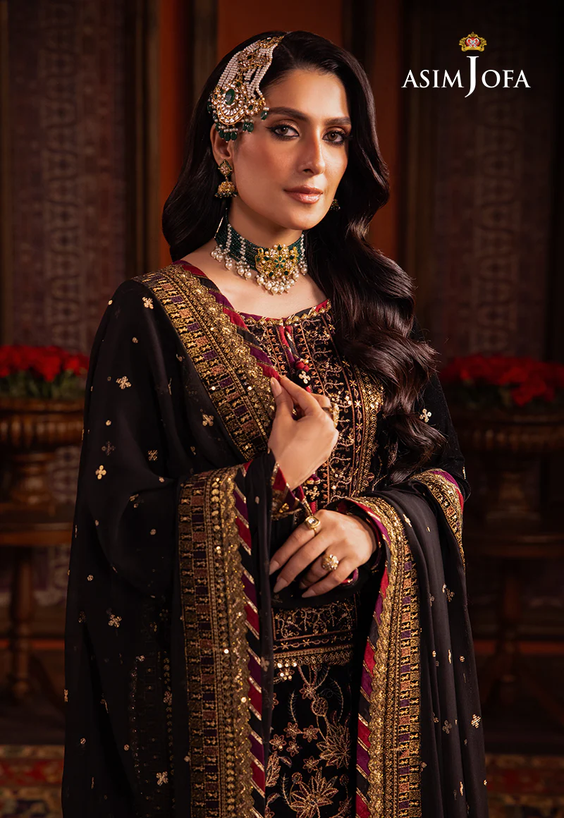 AJMM-08 EMBROIDERED VELVET 3 PCS - Image 3