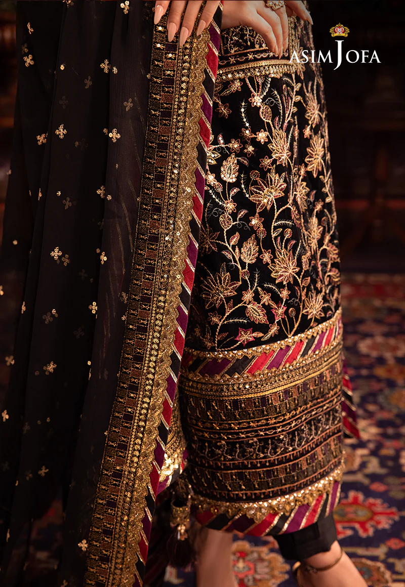 AJMM-08 EMBROIDERED VELVET 3 PCS - Image 7
