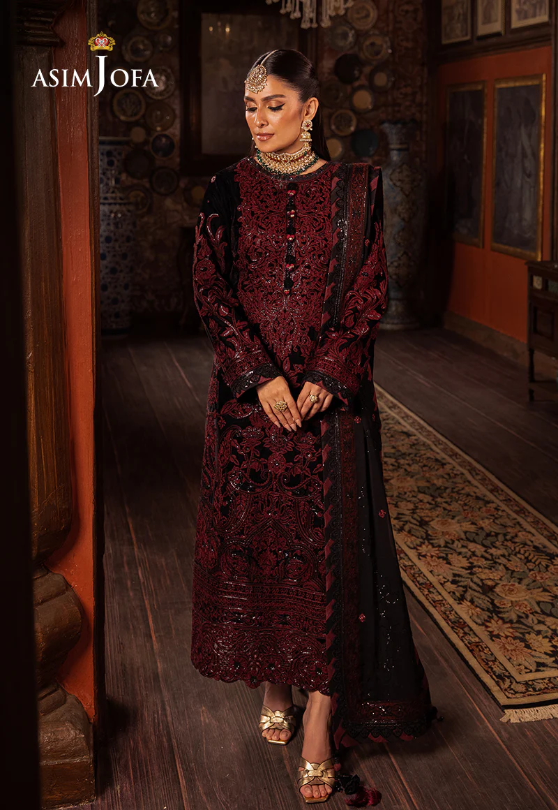 AJMM-12 EMBROIDERED VELVET 3 PCS - Image 3