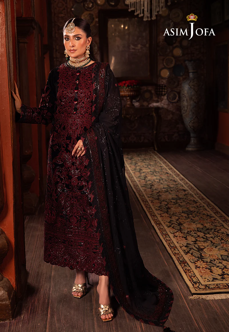 AJMM-12 EMBROIDERED VELVET 3 PCS - Image 5