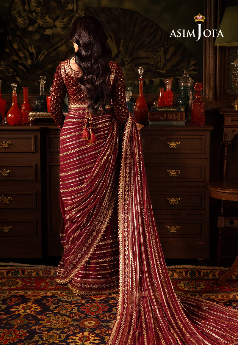 AJMMD-02 EMBROIDERED CHIFFON 3 PCS - Image 4