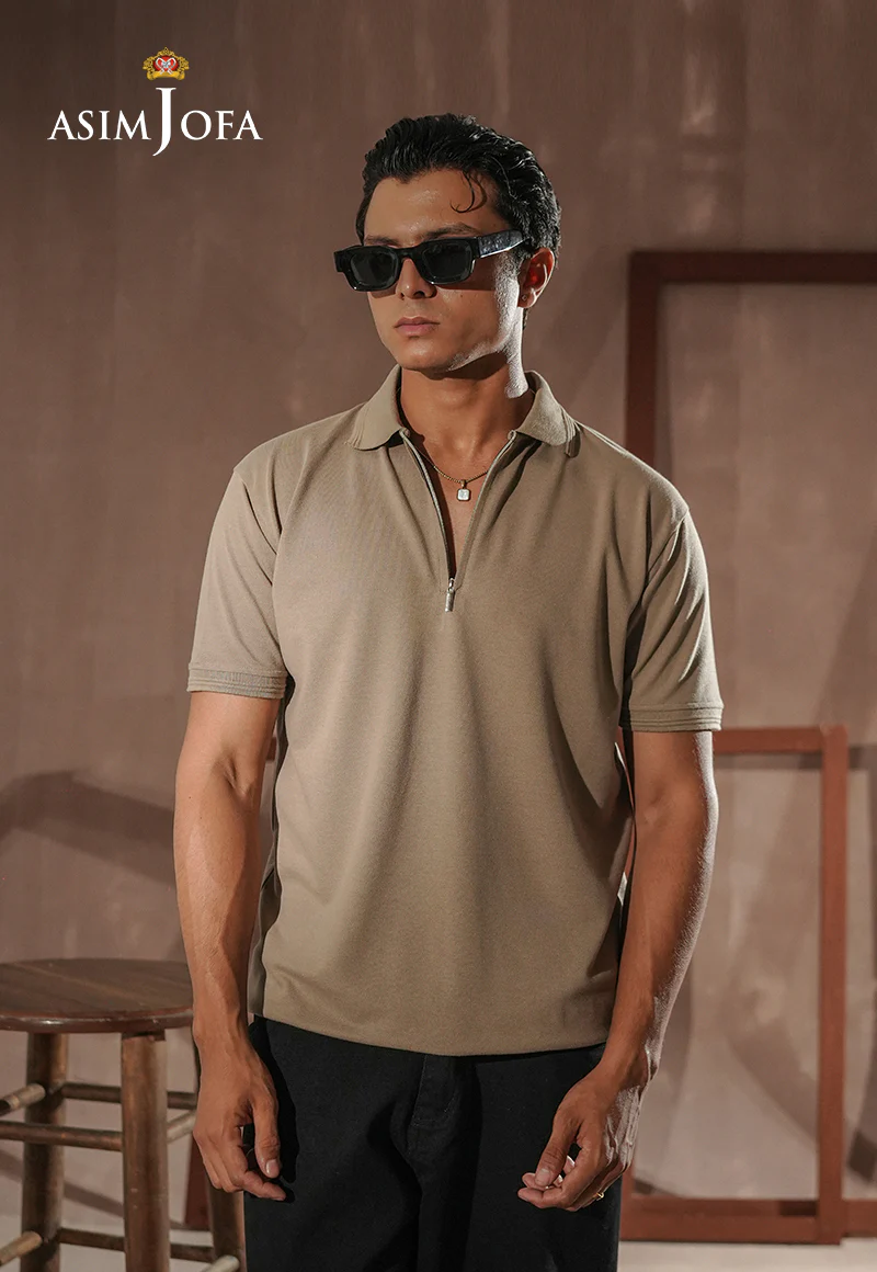 AJMPO-14 ZIPPER POLO T-SHIRT 1 PC - Image 3