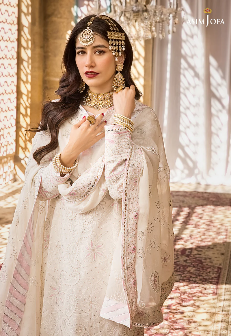 AJMQ-02 EMBROIDERED CHANDERI COTTON 3 PCS - Image 5