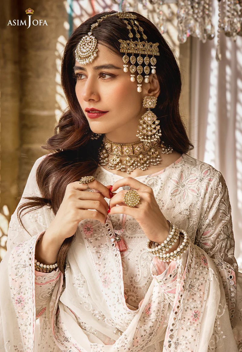 AJMQ-02 EMBROIDERED CHANDERI COTTON 3 PCS - Image 8