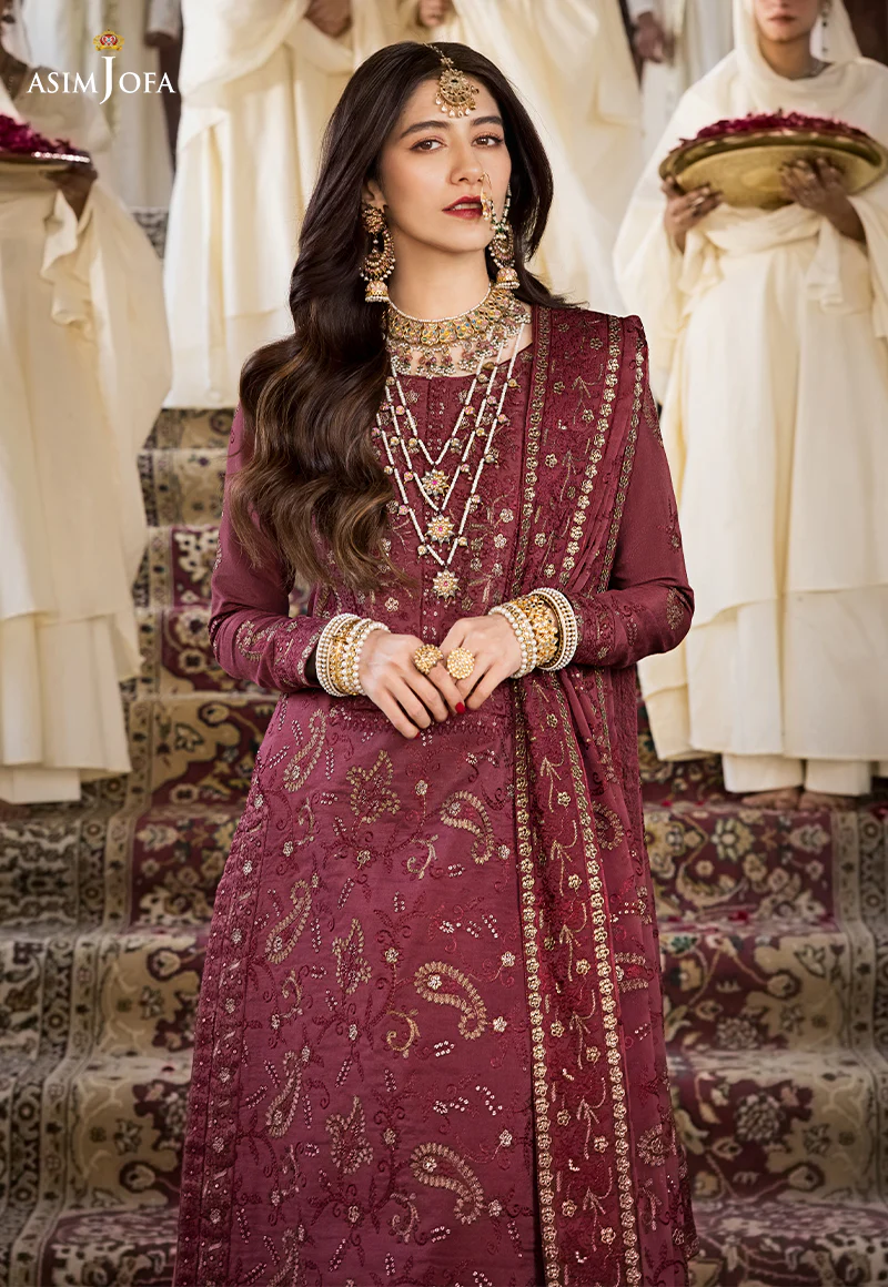AJMQ-03 EMBROIDERED CHANDERI COTTON 3 PCS - Image 7