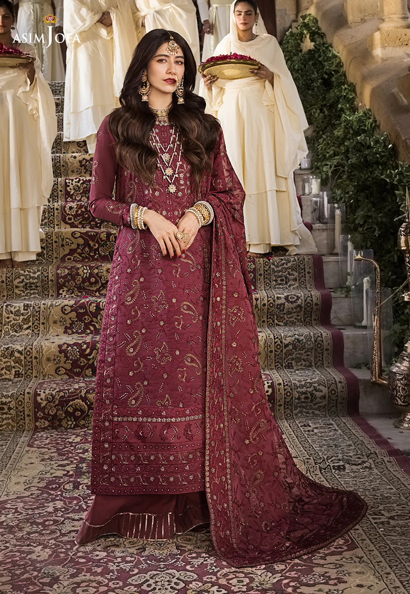 AJMQ-03 EMBROIDERED CHANDERI COTTON 3 PCS - Image 8
