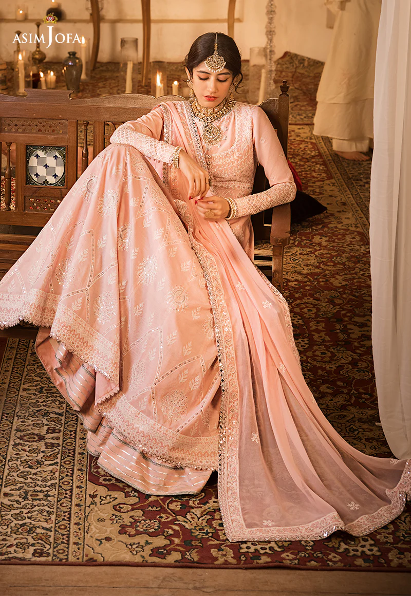 AJMQ-04 EMBROIDERED CHANDERI COTTON 3 PCS - Image 14