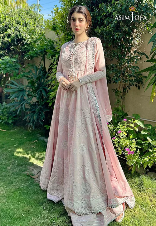 AJMQ-04 EMBROIDERED CHANDERI COTTON 3 PCS - Image 15