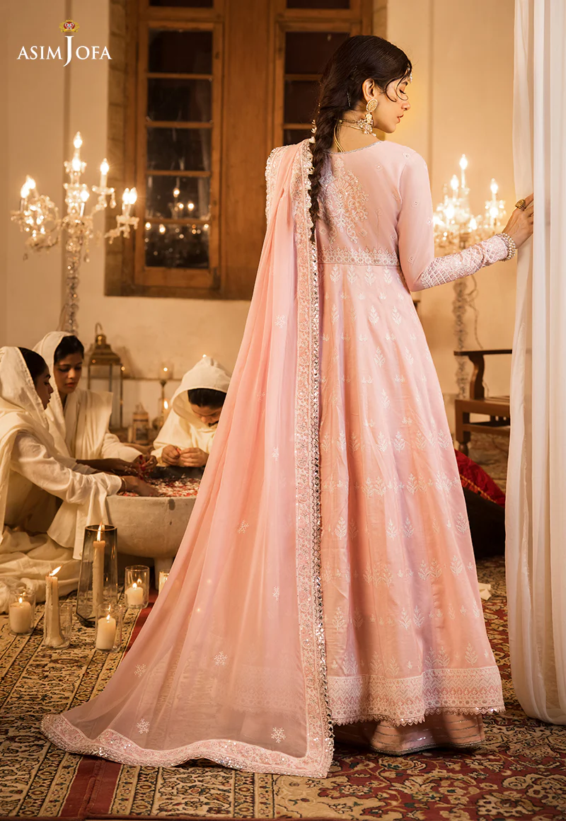 AJMQ-04 EMBROIDERED CHANDERI COTTON 3 PCS - Image 2