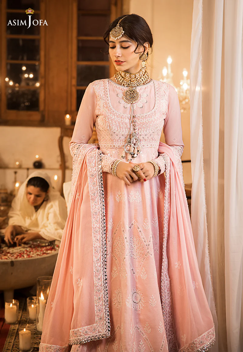 AJMQ-04 EMBROIDERED CHANDERI COTTON 3 PCS - Image 3