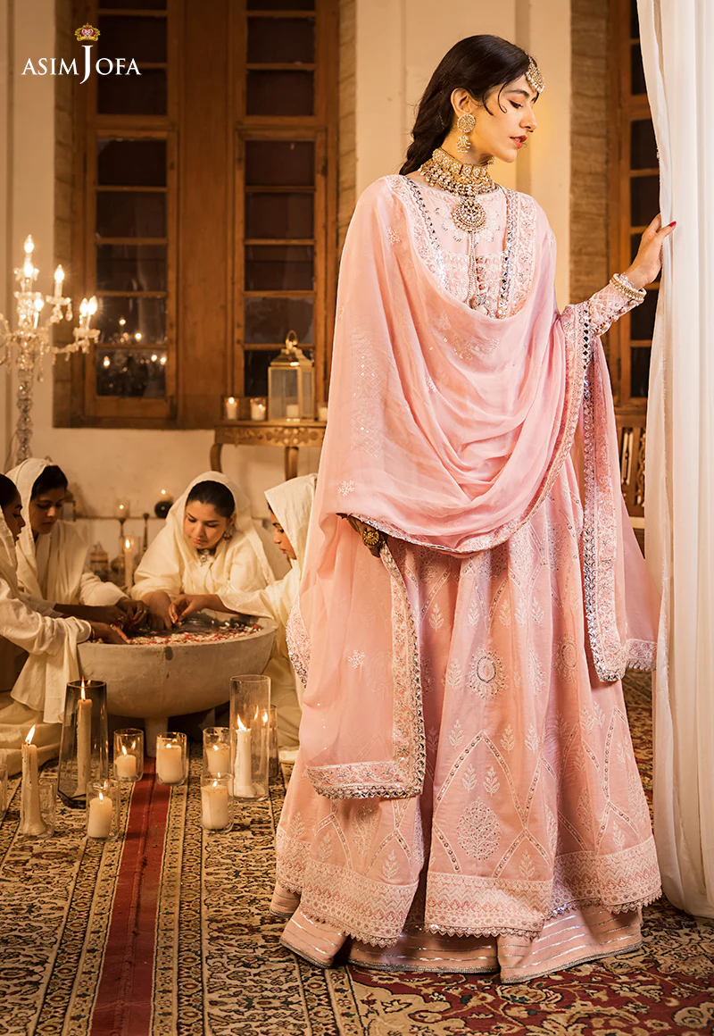 AJMQ-04 EMBROIDERED CHANDERI COTTON 3 PCS - Image 4