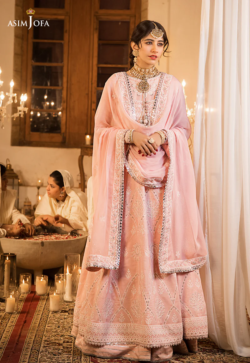 AJMQ-04 EMBROIDERED CHANDERI COTTON 3 PCS - Image 5
