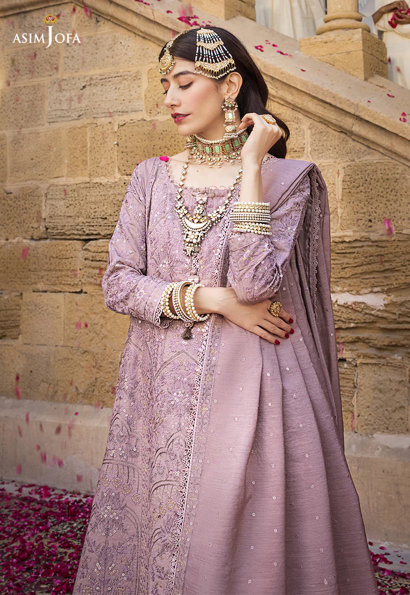 AJMQ-07 EMBROIDERED CHANDERI COTTON 3 PCS - Image 4