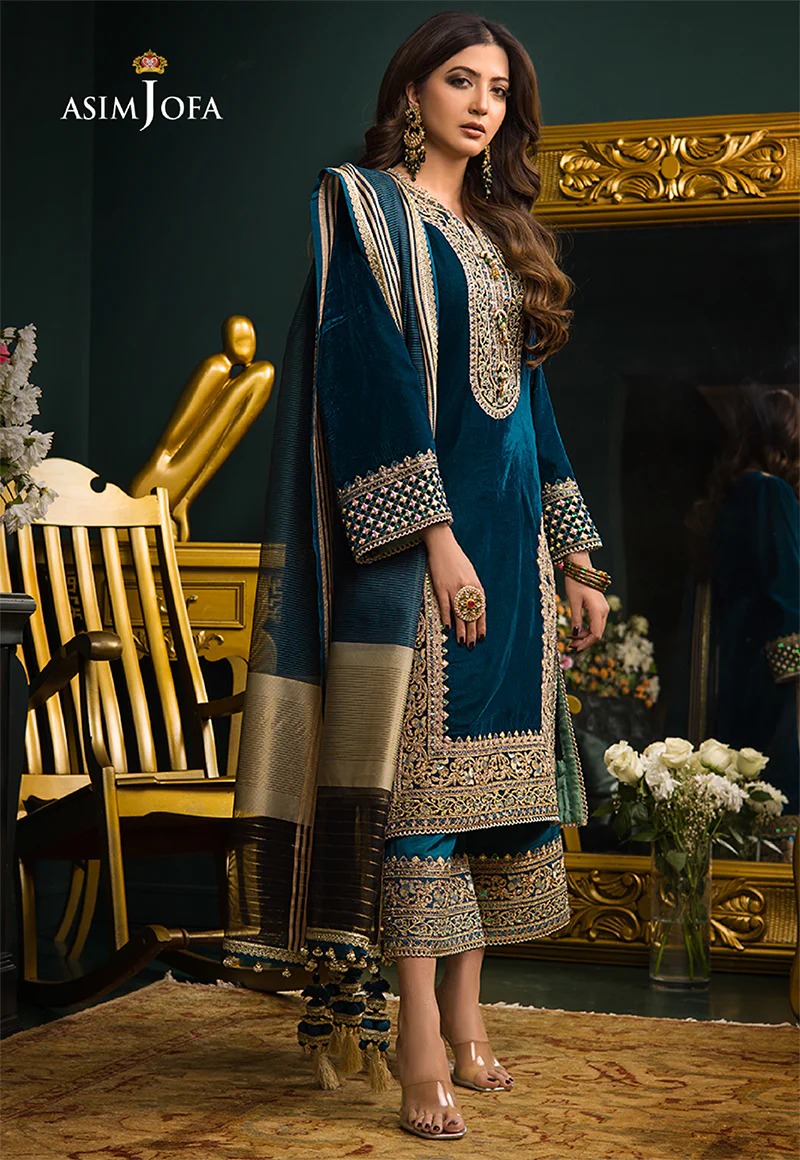 AJMR-01 EMBROIDERED VELVET 3 PCS - Image 7