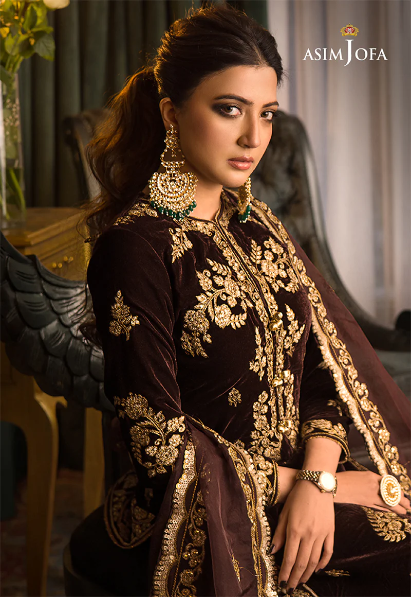 AJMR-07 EMBROIDERED VELVET 3 PCS - Image 2
