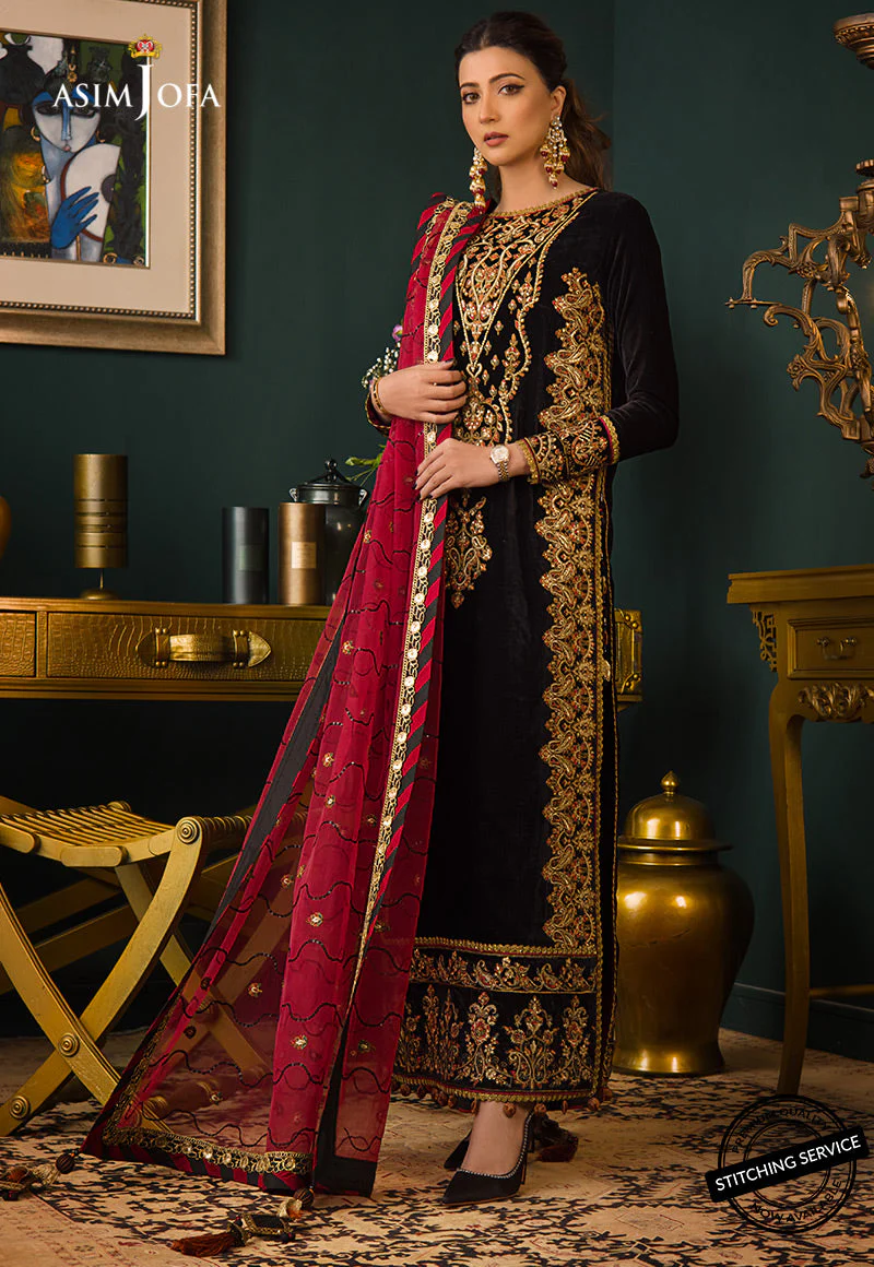 AJMR-10 EMBROIDERED VELVET 3 PCS - Image 2