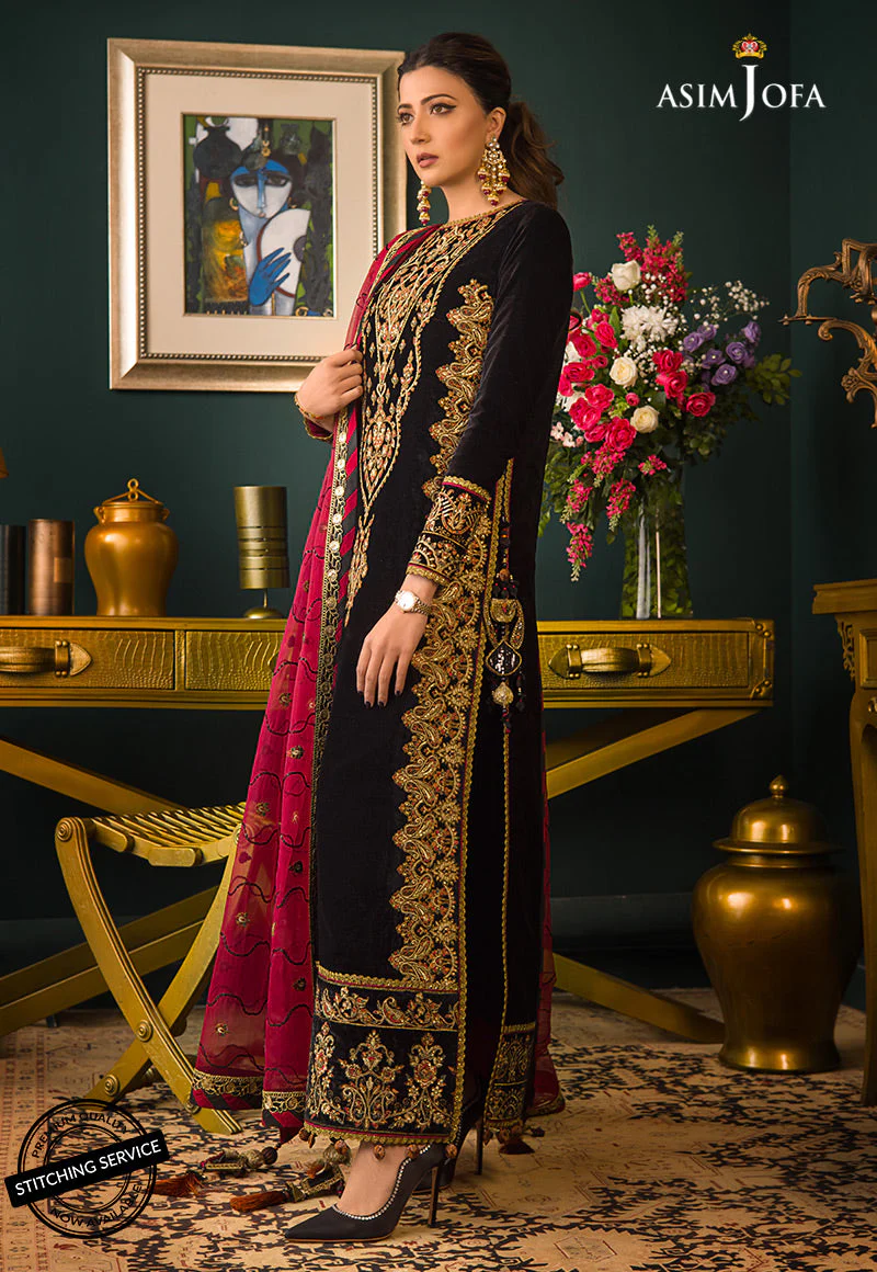 AJMR-10 EMBROIDERED VELVET 3 PCS - Image 4