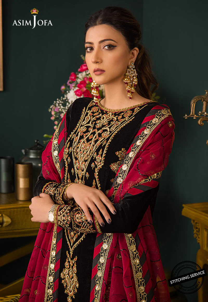 AJMR-10 EMBROIDERED VELVET 3 PCS - Image 5