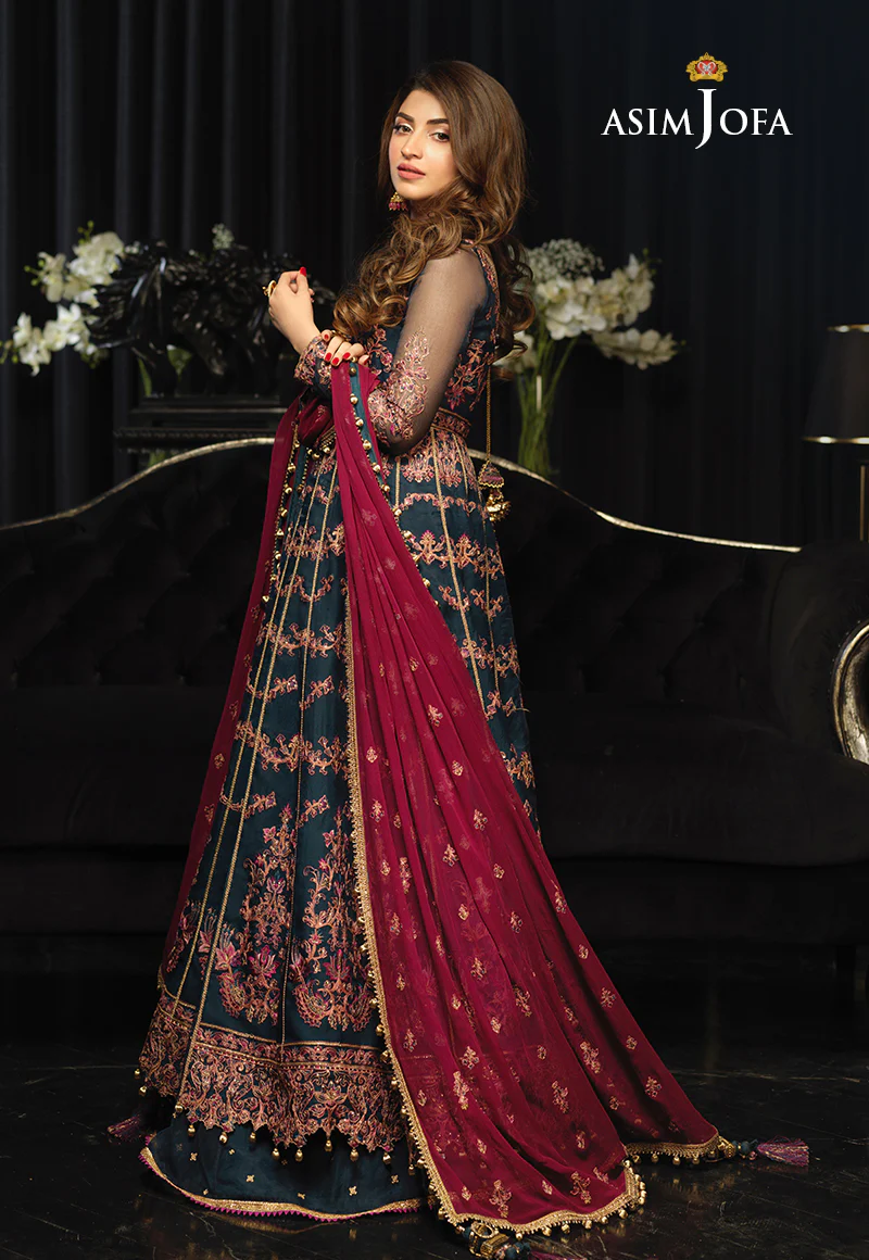 AJN-16 EMBROIDERED ORGANZA 3 PCS - Image 4