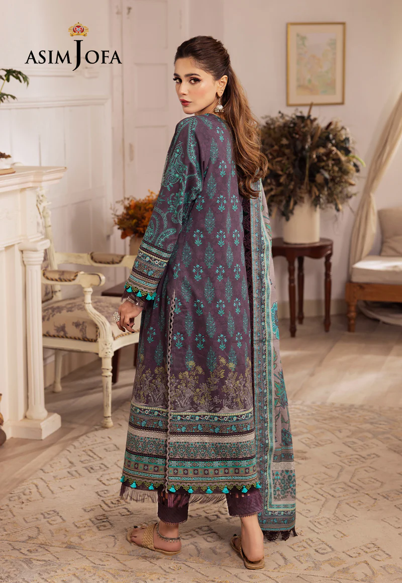 AJNR-08 EMBROIDERED CAMBRIC 3 PCS - Image 2